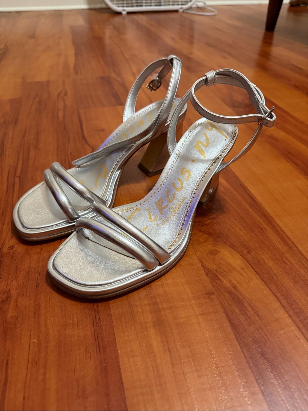 Sam Edelman Silver Block Heels
